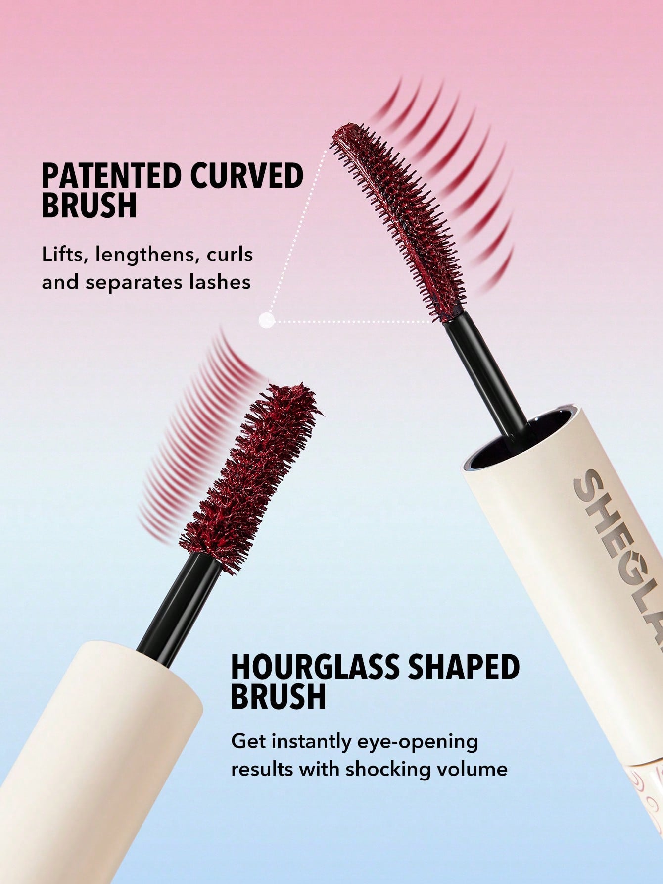 SHEGLAM All-In-One Volume & Length Mascara-Waterproof Brugundy