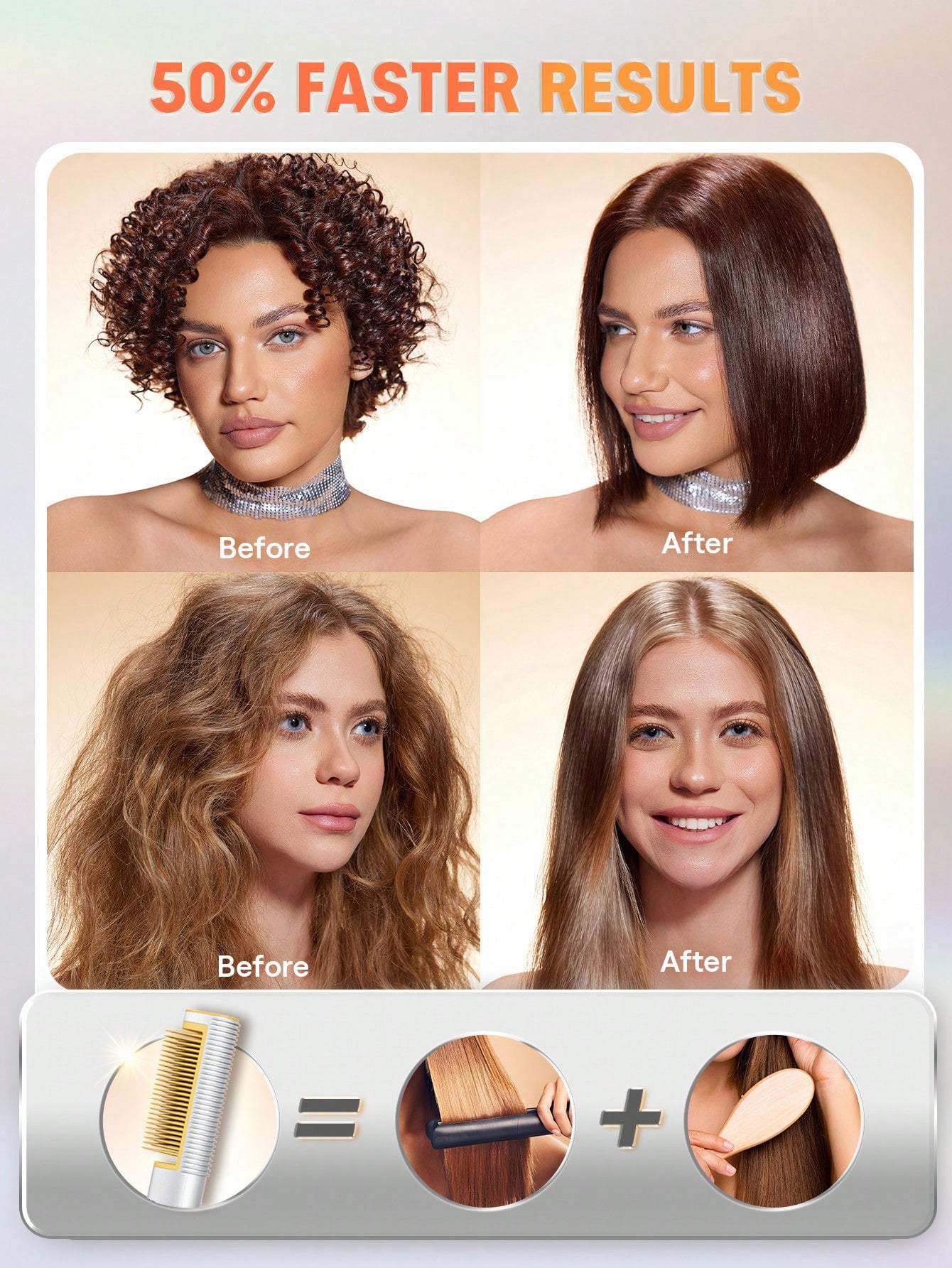 SHEGLAM SLeek Chic 3D Thermal Straightening Brush-UK Plug