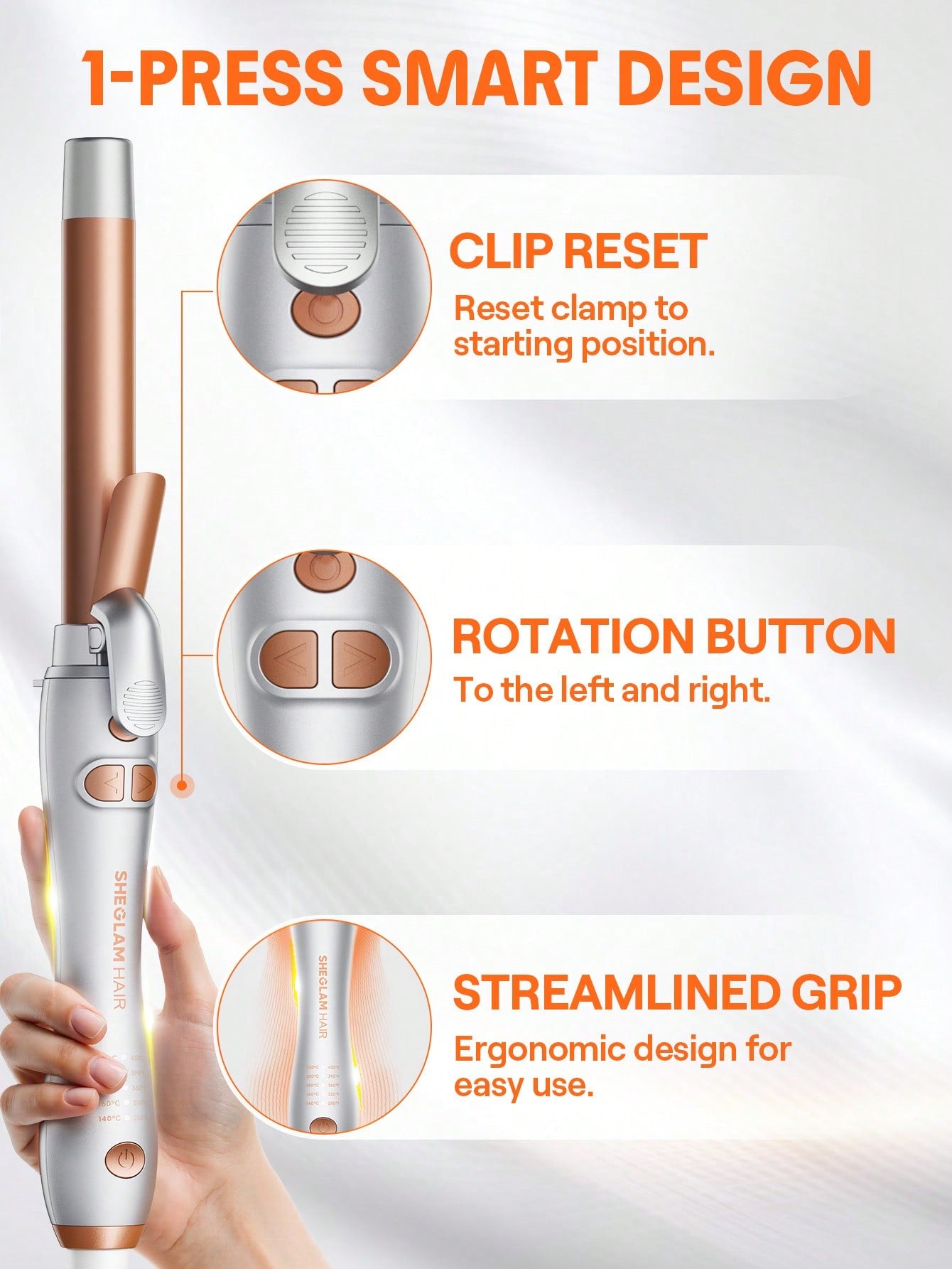 SHEGLAM It-Curl Rotating Curling Iron - UK Plug