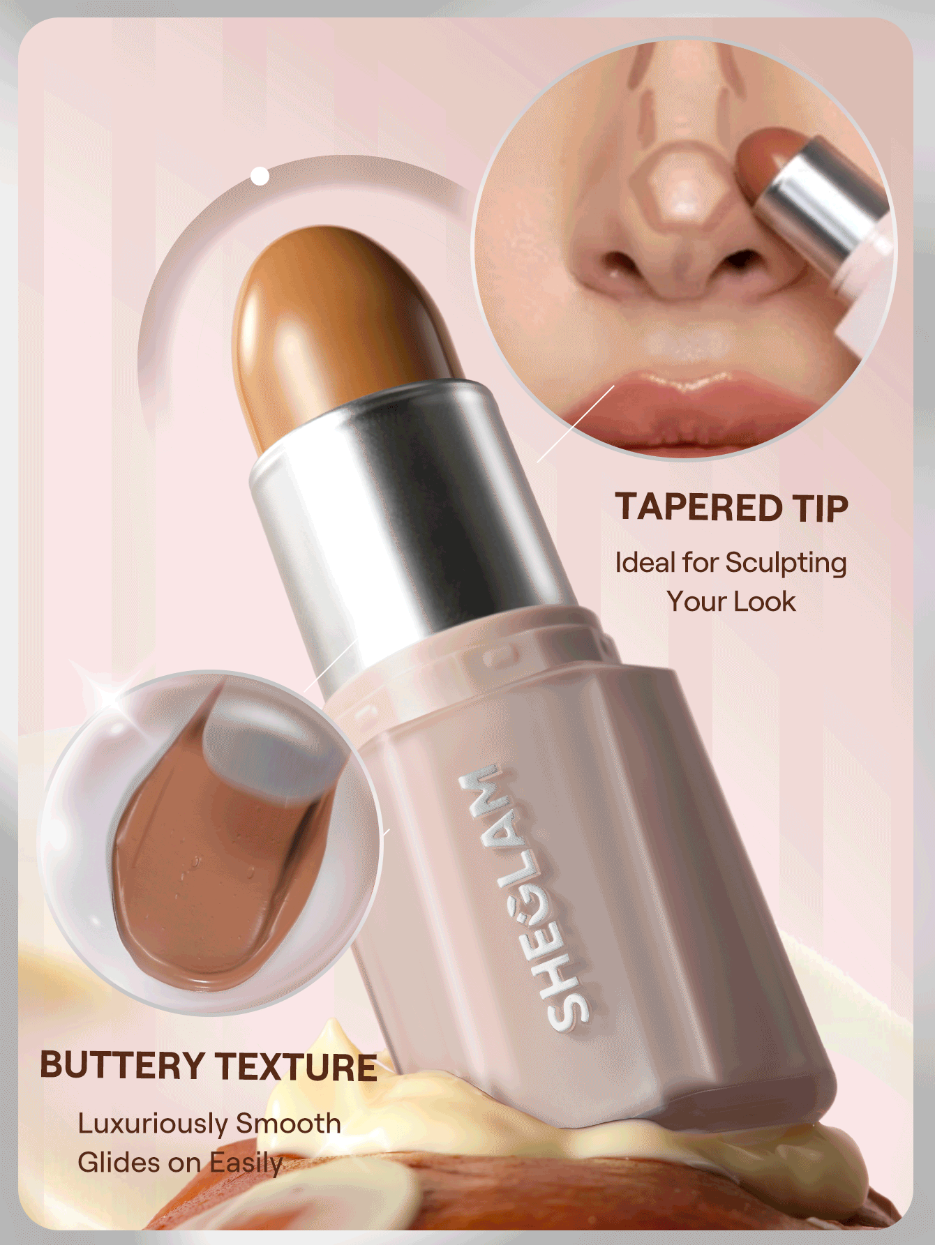 SHEGLAM Buttery Buff Contour & Bronzer Stick-Soft Tan