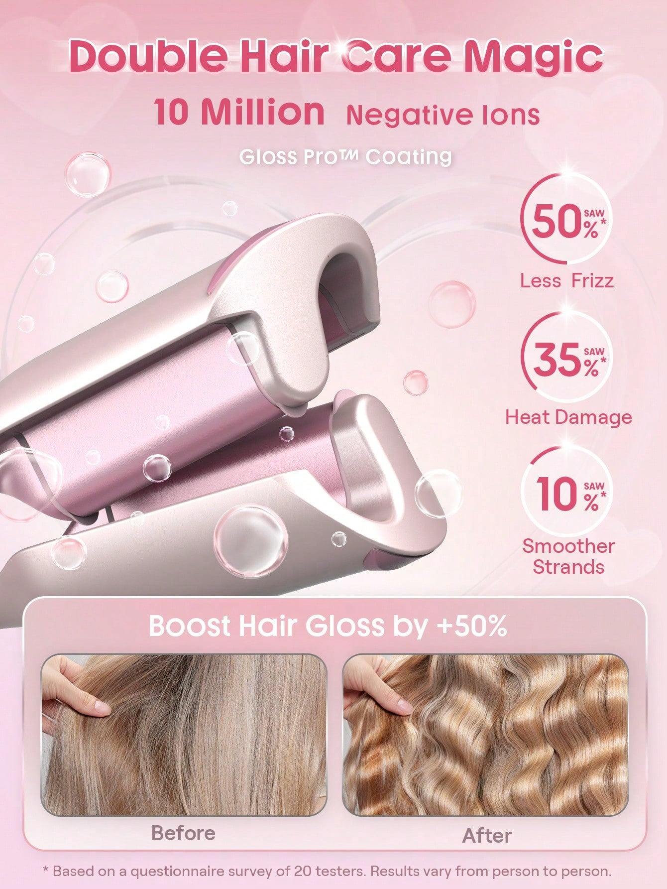 SHEGLAM Cupid's Charm Beach Babe Hair Waver-25mm UK Plug