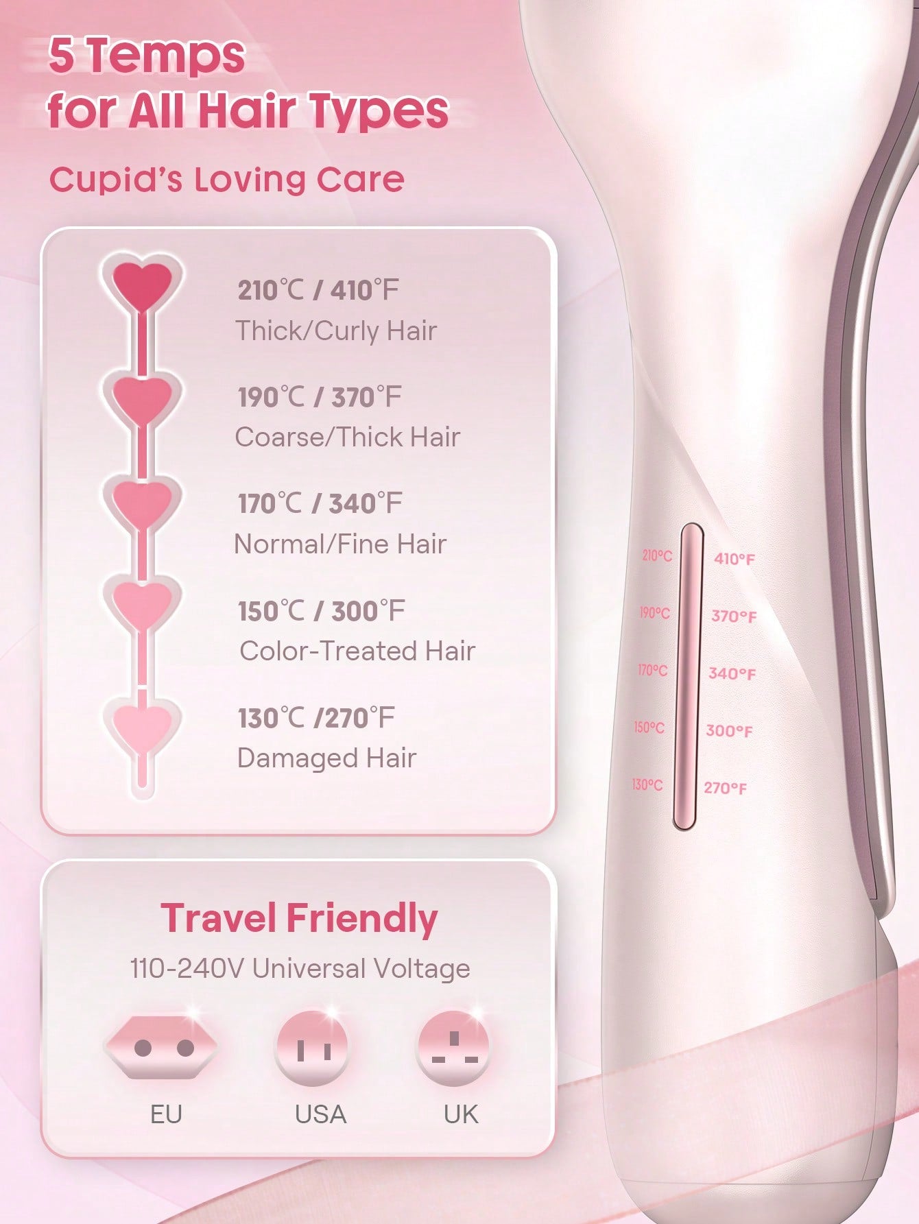 SHEGLAM Cupid's Charm Beach Babe Hair Waver-25mm UK Plug