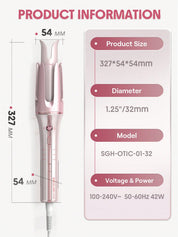 SHEGLAM Cupid's Charm One-Touch Instant Curler-32mm UK Plug