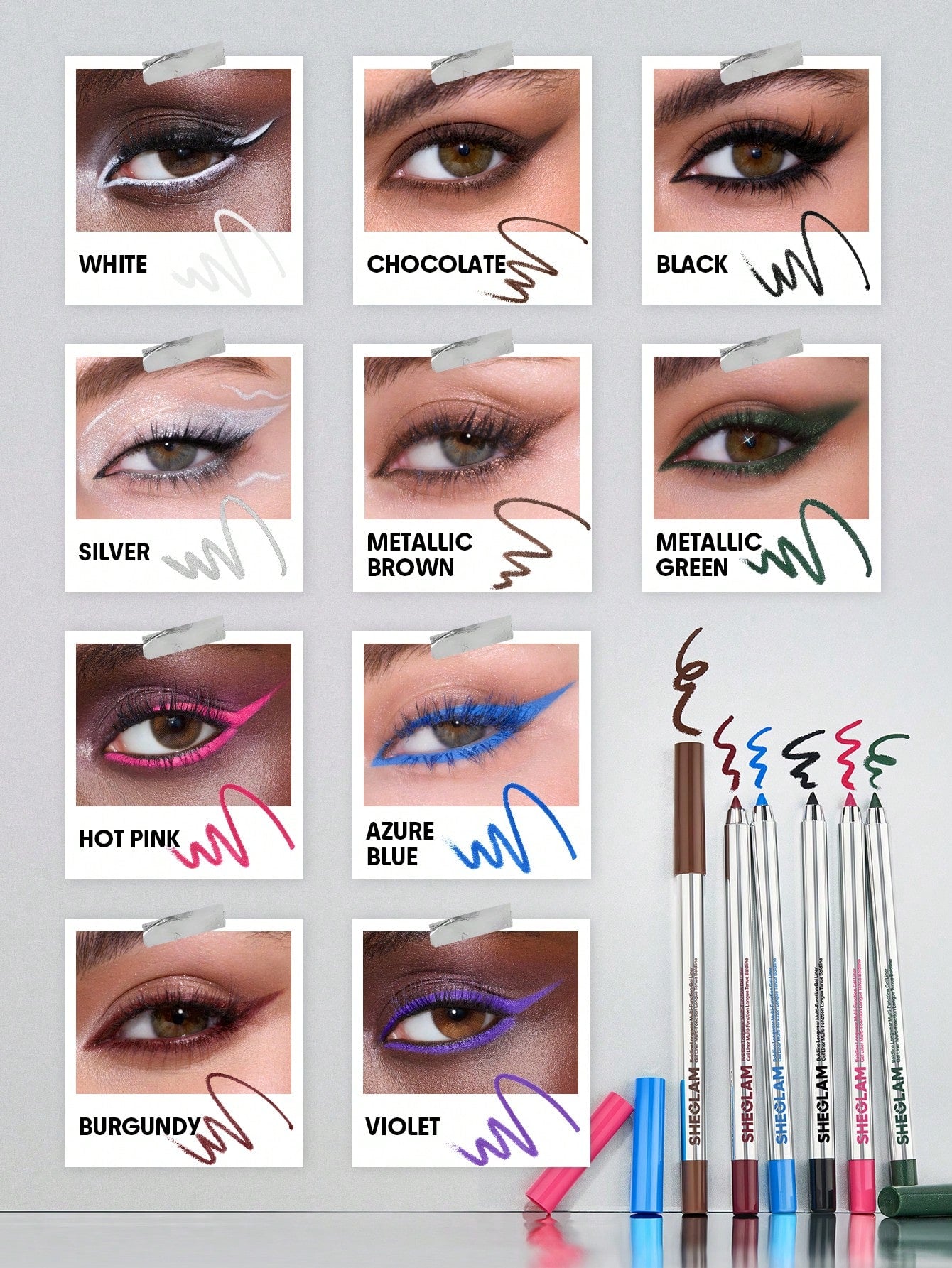 SHEGLAM Boldline Longwear Multi-Function Gel Liner-Metallic Brown