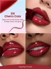 SHEGLAM Line To Shine Peel-Off Lip Stain & Gloss Duo-310 Cherry Cola