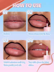 SHEGLAM Line To Shine Peel-Off Lip Stain & Gloss Duo-512 Mocha Cream