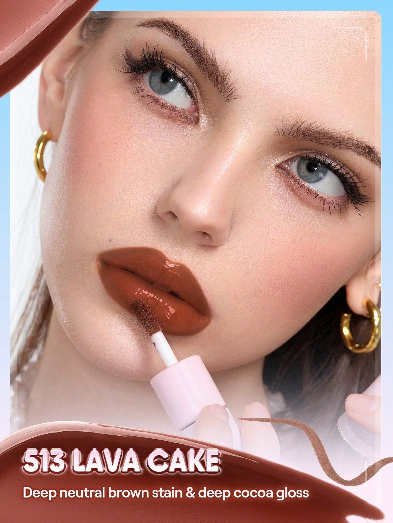 SHEGLAM Line To Shine Peel-Off Lip Stain & Gloss Duo-513 Lava Cake