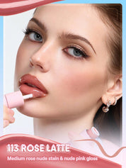 SHEGLAM Line To Shine Peel-Off Lip Stain & Gloss Duo-113 Rose Latte