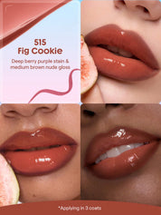 SHEGLAM Line To Shine Peel-Off Lip Stain & Gloss Duo-515 Fig Cookie