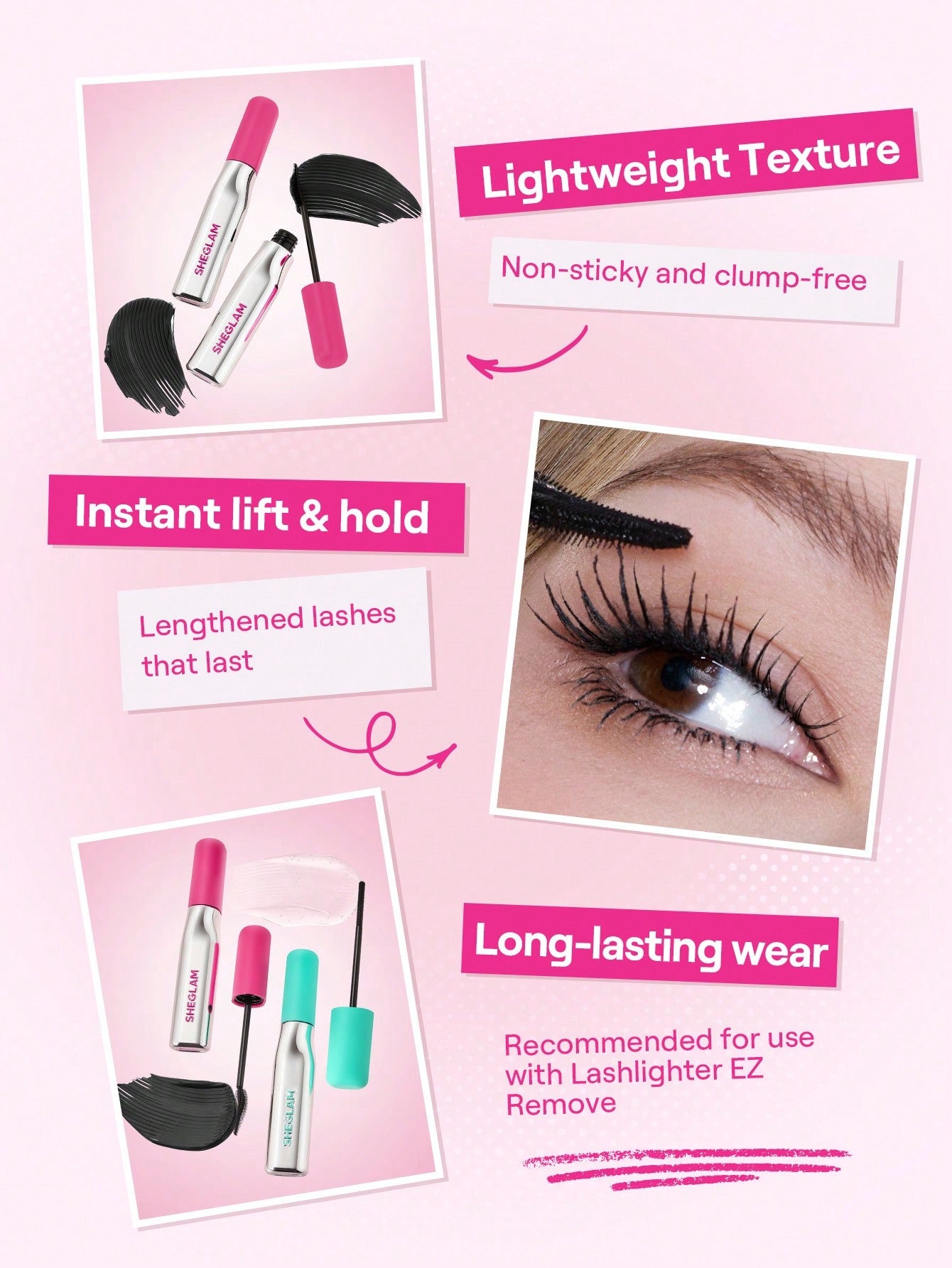 SHEGLAM Lashlighter Up & Out Mascara - Black