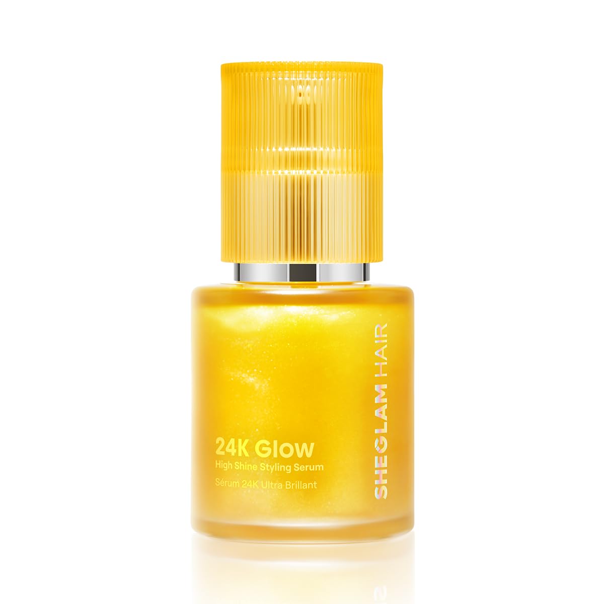 SHEGLAM 24K Glow Hair Oil Serum, 10-in-1 Treatment for Frizz Control, Shine &amp; Heat Protection with Almond &amp; Macadamia Oil, for All Hair Types, 1.69 fl oz