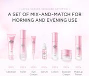 LAIKOU Sakura Skincare Set, Skincare Gift Set, with Cleanser, Toner, Lotion, Serum, Eye Cream, Face Cream, Makeup Primer, for Women Teenage Girls Mom Daughter Birthday Gift