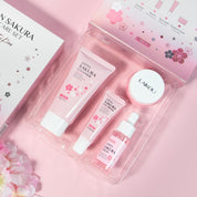 LAIKOU Sakura Skincare Set, 4 PCS Skincare Gift Set Women - Cleanser, Serum, Eye Cream, Face Cream, Skincare Gift Set for Women Teenage Girls Mom Daughter
