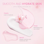 LAIKOU Sakura Skincare Set - 6 PCS Hydrating and Revitalizing Skincare Gift Set for Women, Teens, Moms & Daughters - Deep Cleansing, Anti-Aging, Nourishing, Even Skin Tone Treatment