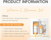LAIKOU Vitamin C Skincare Set, 4pcs Face Skin Care Kit for Women - Cleanser, Serum, Eye Cream & Face Cream, Pamper Gift Sets for Women Teenage Girls, Facial Care Kit for Radiant Skin