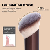 MAANGE 7-Piece Makeup Brush Set Double-Ended Kabuki Brushes, Contour Brushes for Foundation, Liquid and Powder Products, Concealer, Cream Cosmetics, Makeup Tools (Coffee)
