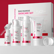 LAIKOU Niacinamide Skincare Set, 4 pcs Anti-aging Skin Care Kits, Moisturizer for Glass Skin, with Facial Cleanser, Toner Hydrating, Serum, Cream, for Reduces Dark Spots Fine Line Treatment