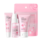 LAIKOU Skin Care Set JAPAN SAKURA Women Beauty Gift Sets Skin Care Kit with Cleanser, Toner, Serum, Eye Cream, Face Cream Travel Kit for Women Teen Girls Mom Daughter Birthday TSA-friendly Sizes 5pcs