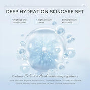 LAIKOU Multi-effect Moisturizing Skincare Set, 5 pcs Hydration Skin Care, Travel Size Skincare Kit with Cleanser Facial, Toner Hydrating, Face Serum, Eye Cream and Moisturiser Cream
