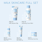 LAIKOU Milk Beauty Gift Sets for Teenage Girls with Cleanser, Cream, Toner, Eye Cream, Serum, Facial Kits for Women Wife Mom, Deep Hydrating Smoothing 5pcs