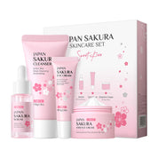 LAIKOU Skin Care Set JAPAN SAKURA Women Beauty Gift Sets Skin Care Kit with Cleanser, Toner, Serum, Eye Cream, Face Cream Travel Kit for Women Teen Girls Mom Daughter Birthday TSA-friendly Sizes 5pcs