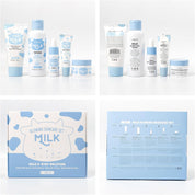LAIKOU Milk Beauty Gift Sets for Teenage Girls with Cleanser, Cream, Toner, Eye Cream, Serum, Facial Kits for Women Wife Mom, Deep Hydrating Smoothing 5pcs