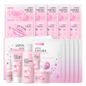 LAIKOU Skin Care Set JAPAN SAKURA Women Beauty Gift Sets Skin Care Kit with Cleanser, Toner, Serum, Eye Cream, Face Cream Travel Kit for Women Teen Girls Mom Daughter Birthday TSA-friendly Sizes 5pcs