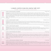 LAIKOU Skin Care Set JAPAN SAKURA Women Beauty Gift Sets Skin Care Kit with Cleanser, Toner, Serum, Eye Cream, Face Cream Travel Kit for Women Teen Girls Mom Daughter Birthday TSA-friendly Sizes 5pcs