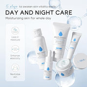 LAIKOU Multi-effect Moisturizing Skincare Set, 5 pcs Hydration Skin Care, Travel Size Skincare Kit with Cleanser Facial, Toner Hydrating, Face Serum, Eye Cream and Moisturiser Cream