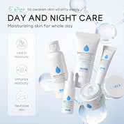 LAIKOU Multi-effect Moisturizing Skincare Set, 5 pcs Hydration Skin Care, Travel Size Skincare Kit with Cleanser Facial, Toner Hydrating, Face Serum, Eye Cream and Moisturiser Cream