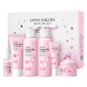 LAIKOU Skin Care Set JAPAN SAKURA Women Beauty Gift Sets Skin Care Kit with Cleanser, Toner, Serum, Eye Cream, Face Cream Travel Kit for Women Teen Girls Mom Daughter Birthday TSA-friendly Sizes 5pcs