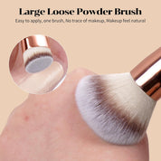 MAANGE 7-Piece Makeup Brush Set Double-Ended Kabuki Brushes, Contour Brushes for Foundation, Liquid and Powder Products, Concealer, Cream Cosmetics, Makeup Tools (Coffee)
